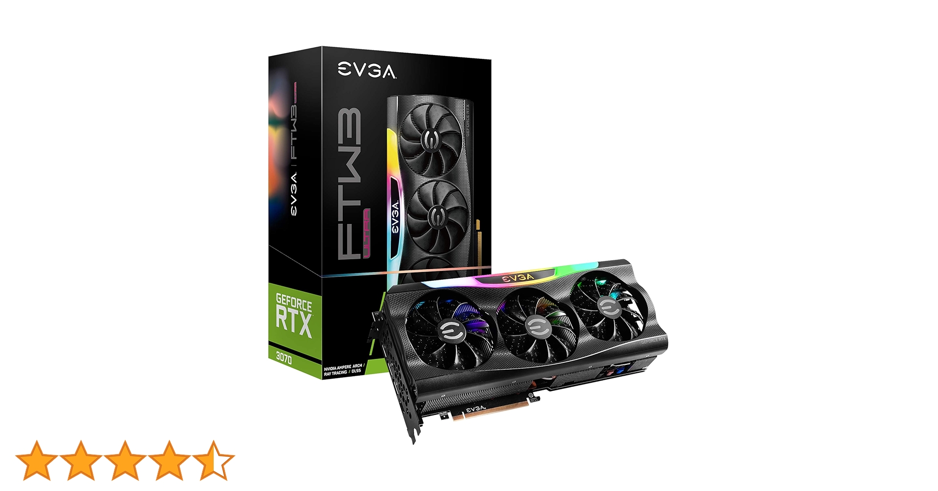 EVGA GeForce RTX 3070 FTW3 Ultra Gaming, 08G-P5-3767-KL, 8GB GDDR6